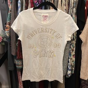 45. PINK Victoria Secret University of PINK Tee Size Medium